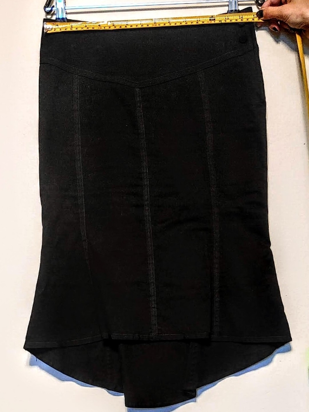 Sexy Vintage H&M Black High-Low Mermaid Vixen Pencil Fishtail Skirt Size 8